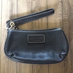 Kate Spade black leather wristlet